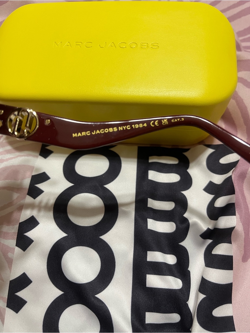 Marc Jacobs Burgundy Butterfly Sunglasses - Picture 5 of 5